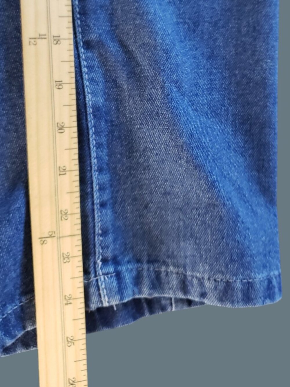 Star Patch Wide Leg WomenPants W/Elastic Waist Distressed Design Small - Picture 5 of 12
